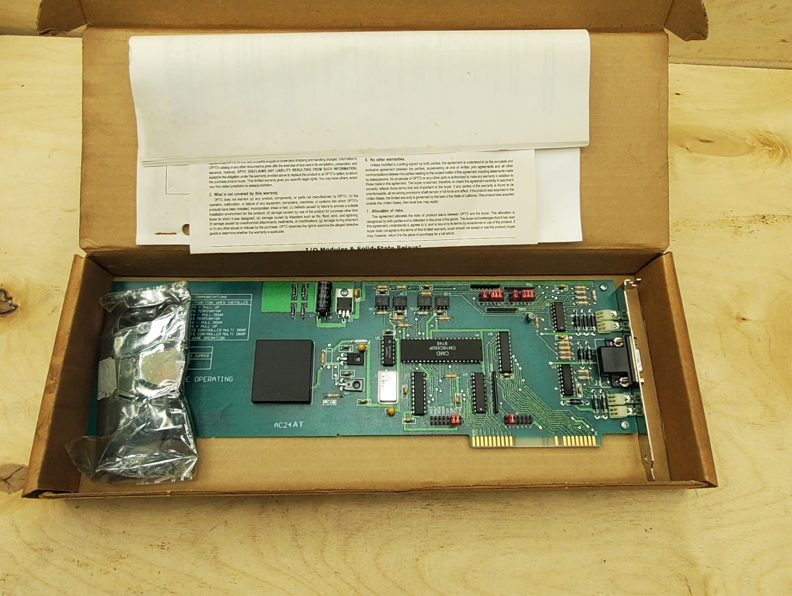OPTO 22 AC24AT Adapter Card Serial Port RS422 / RS485 – NEW in Box