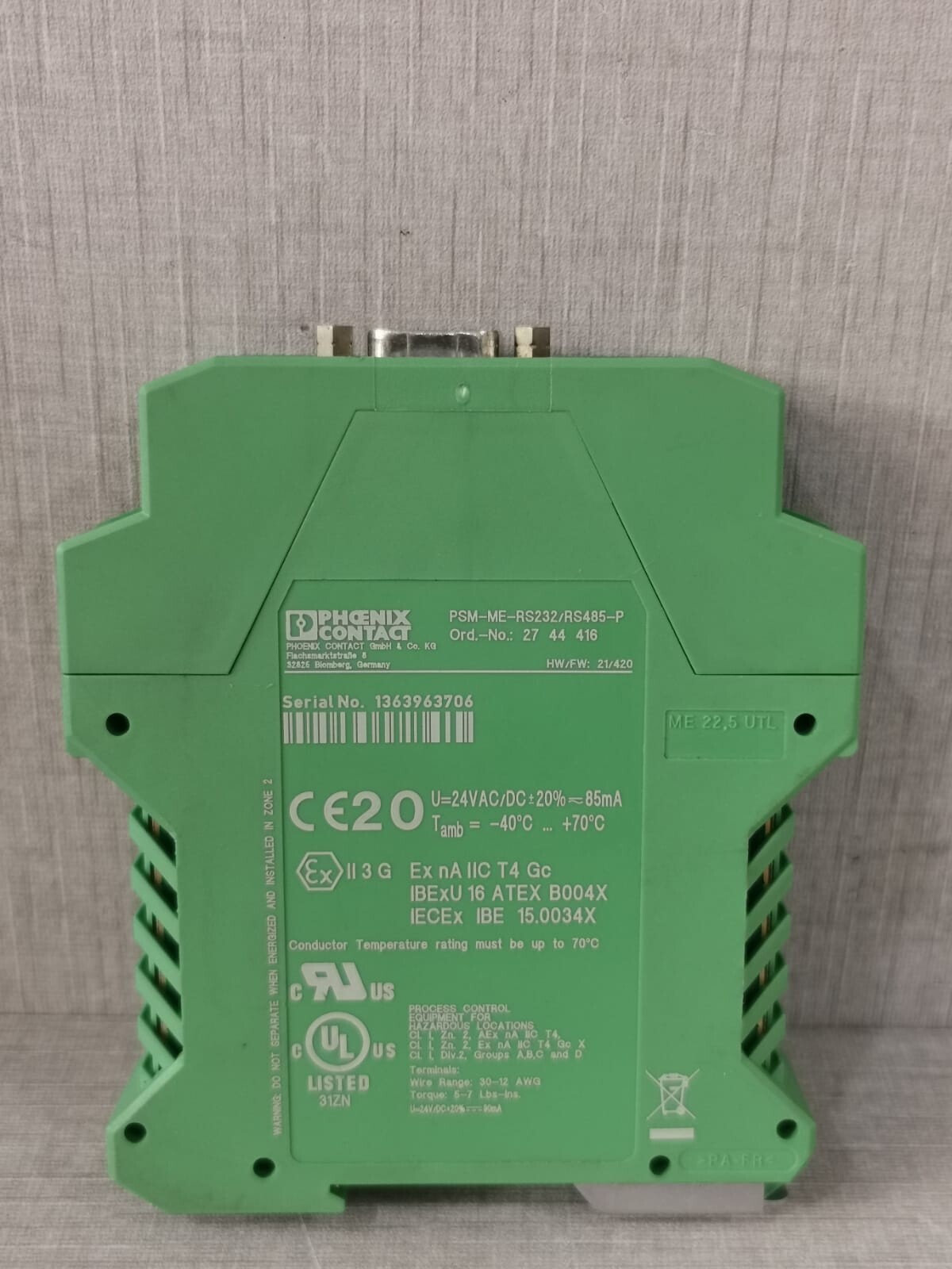 PHOENIX CONTACT PSM-ME-RS232/RS485-P INTERFACE CONVERTER 2744416 [OTHER]
