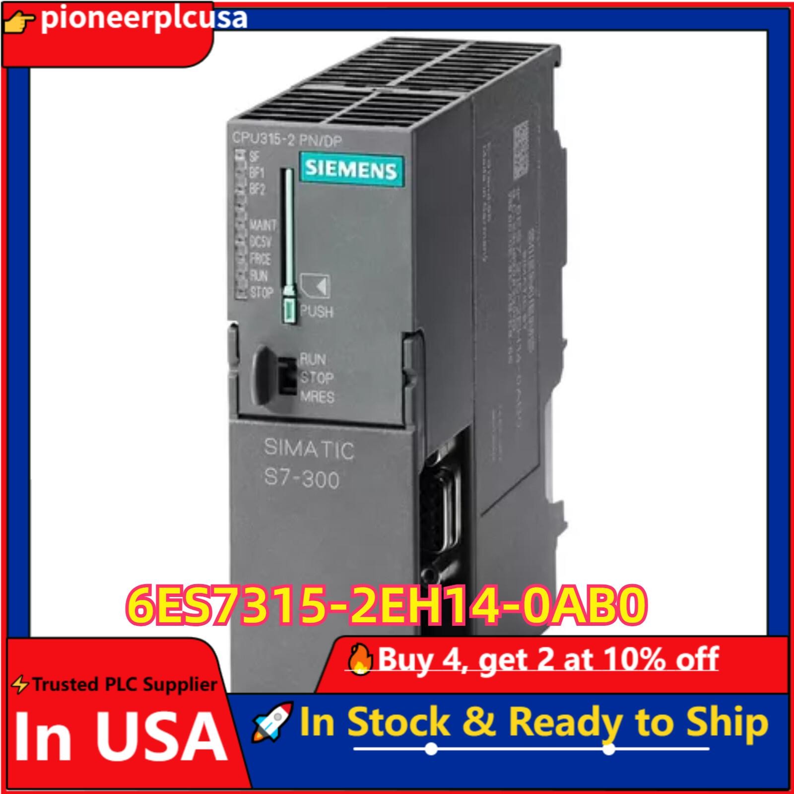 New Siemens 6ES7 315-2EH14-0AB0 6ES7315-2EH14-0AB0 S7-300 CPU 315-2 PN/DP