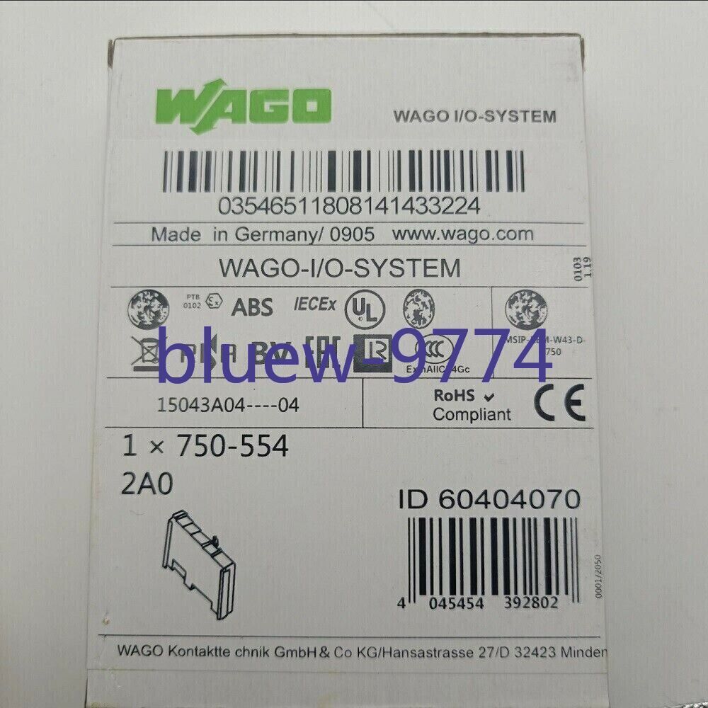 NEW WAGO 750-554 Module PLC 750-554 In Box