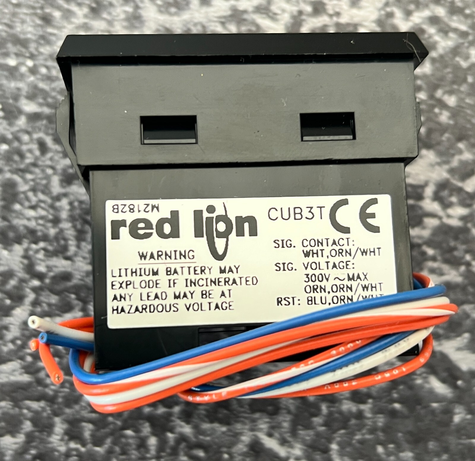 Red Lion CUB3T300 Mini Electronic Timer – 6-Digit LCD, Panel Mount, NOS