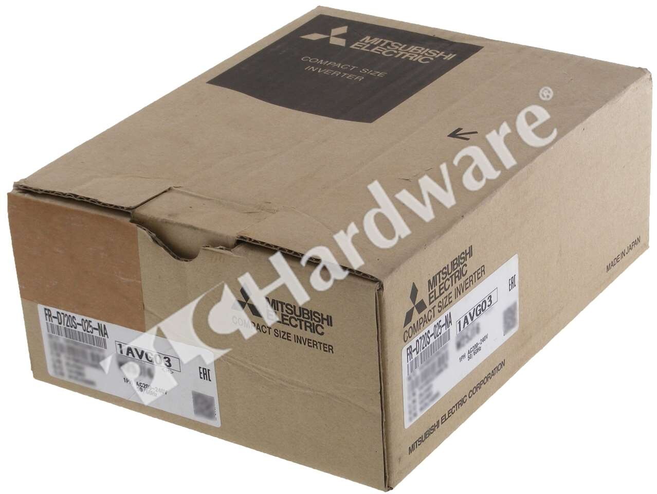 Surplus Open Mitsubishi Electric FR-D720S-025-NA 240VAC 1-Phase 0.5HP 2.5A Drive