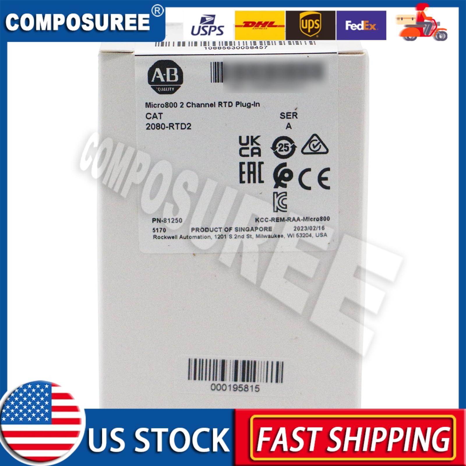 AB 2080-RTD2 2channel Resistance Thermometer Micro800 Plug-in Module US Free Tax