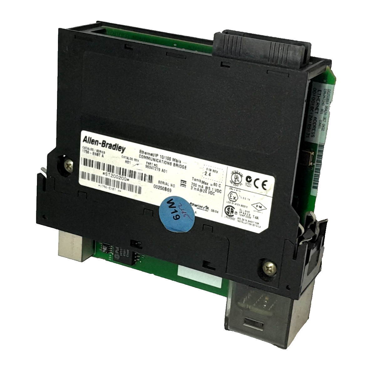 Allen Bradley ControlLogix IP Communications Bridge 1756-ENBT A Rev H01 F/W 2.4