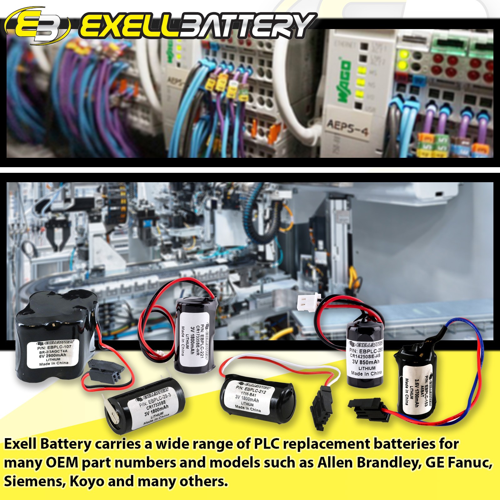 Computer Batteries For Ge Fanuc 90-20 90-30 Series Newark 94C0433