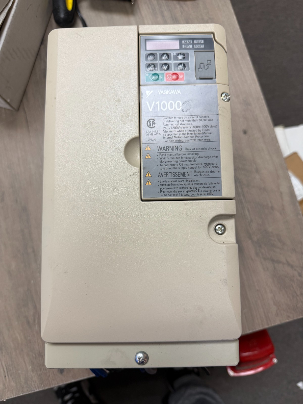 Yaskawa V1000 AC Drive – CIMR-VU4A00018FAA UNTESTED READ