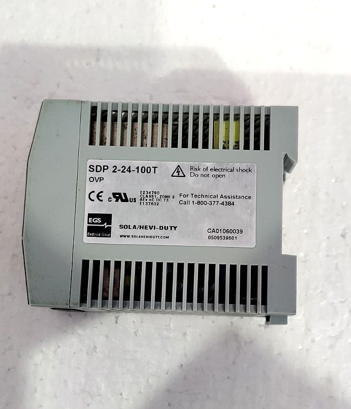 Sola SDP2-24-100T DIN Rail Power Supply 24VDC 2.I A 50W NEC Class 2