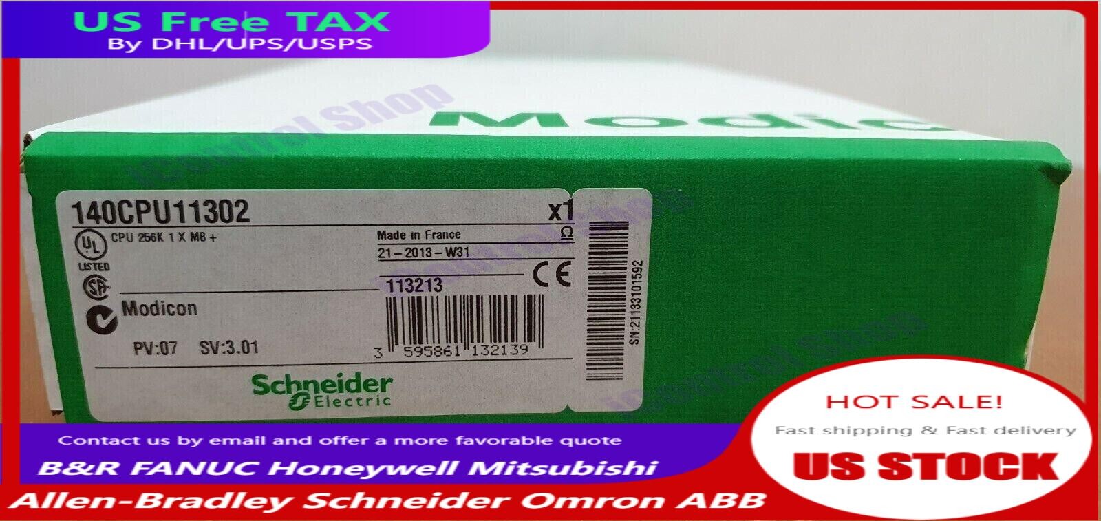 In Box 140CPU11302 140-CPU-11302 PLC Controller CPU Module US Free TAX