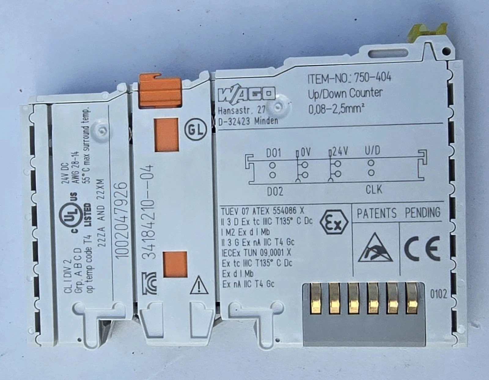 New In Box WAGO 750-404 2-Channel Digital Input Module 750404