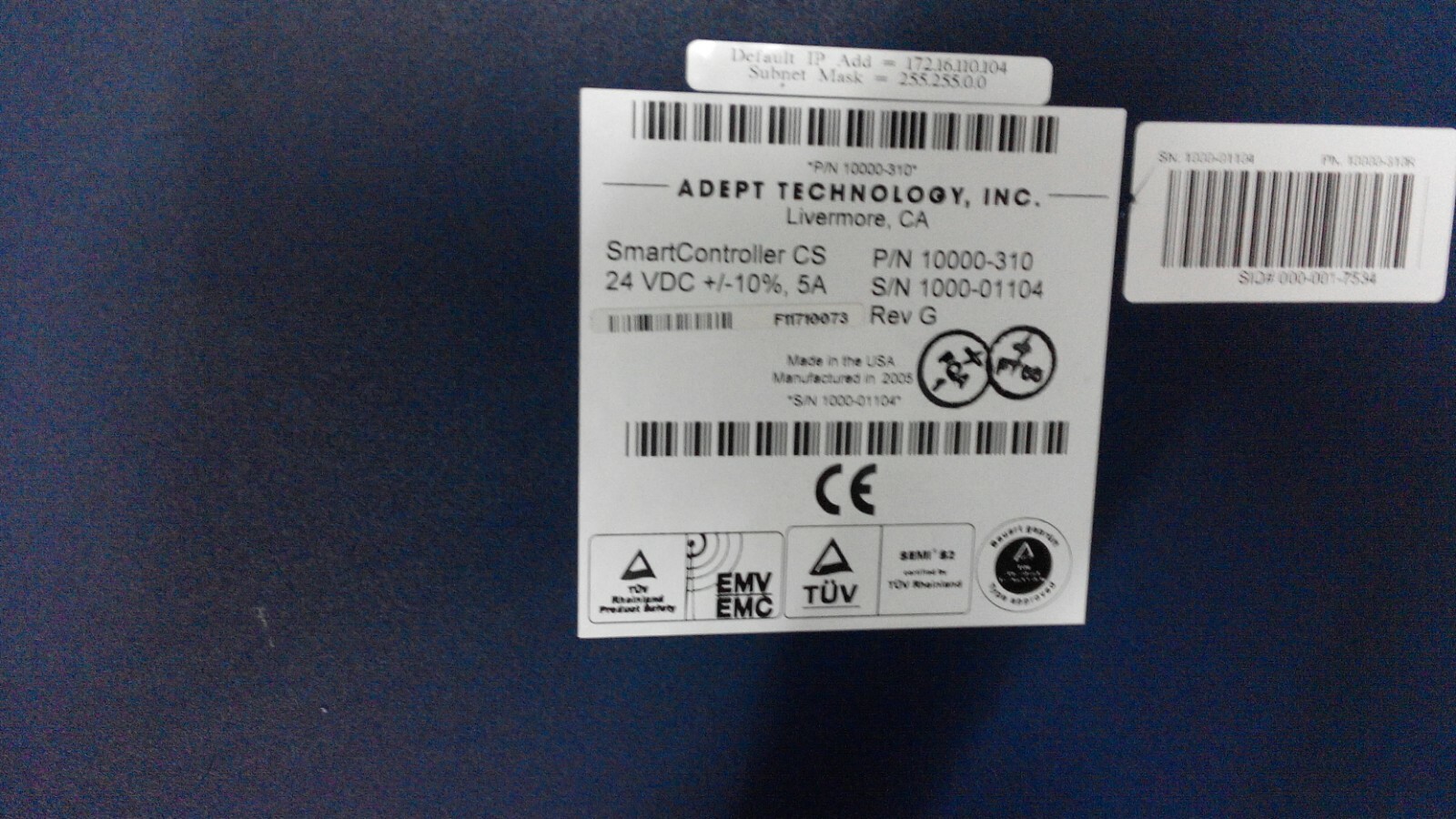ADEPT SMARTCONTROLLER CS 10000-310