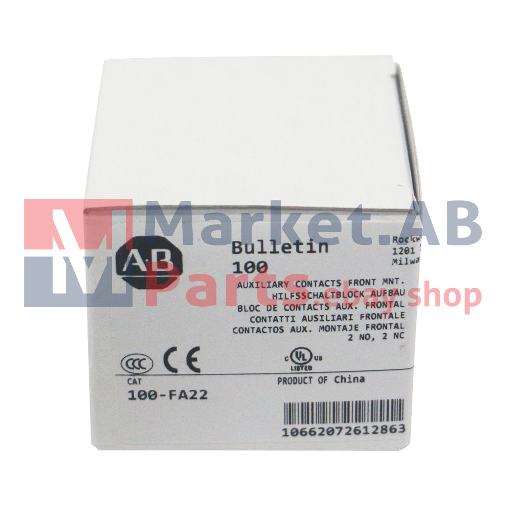 New Factory Sealed 100-FA22 Allen Bradley Auxiliary Contact Block AB 100-FA22