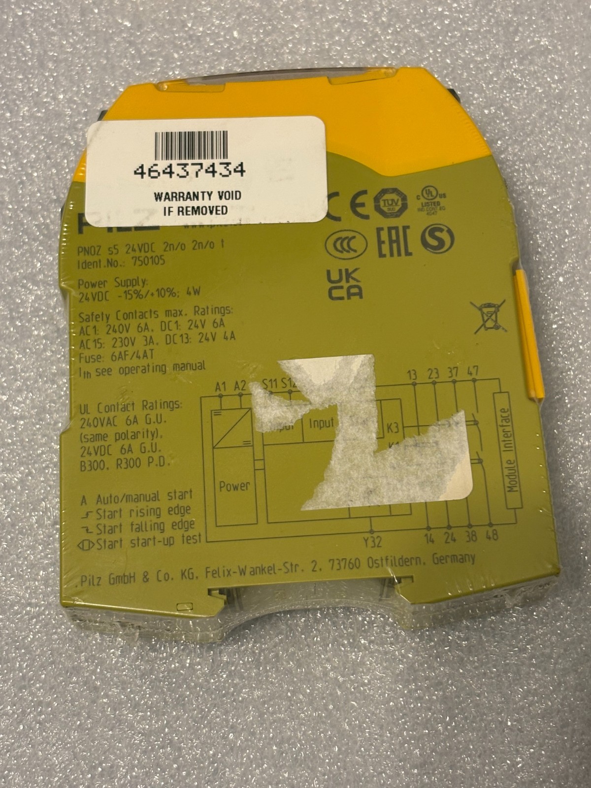 750105 1PCS Brand New pilz 750105 PNOZ S5 24VDC Fast delivery