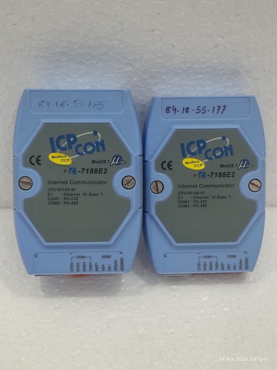 Sel For Parts Broken Lot of 2Piece Icp Con I-7188e2 Internet Embedded Controller