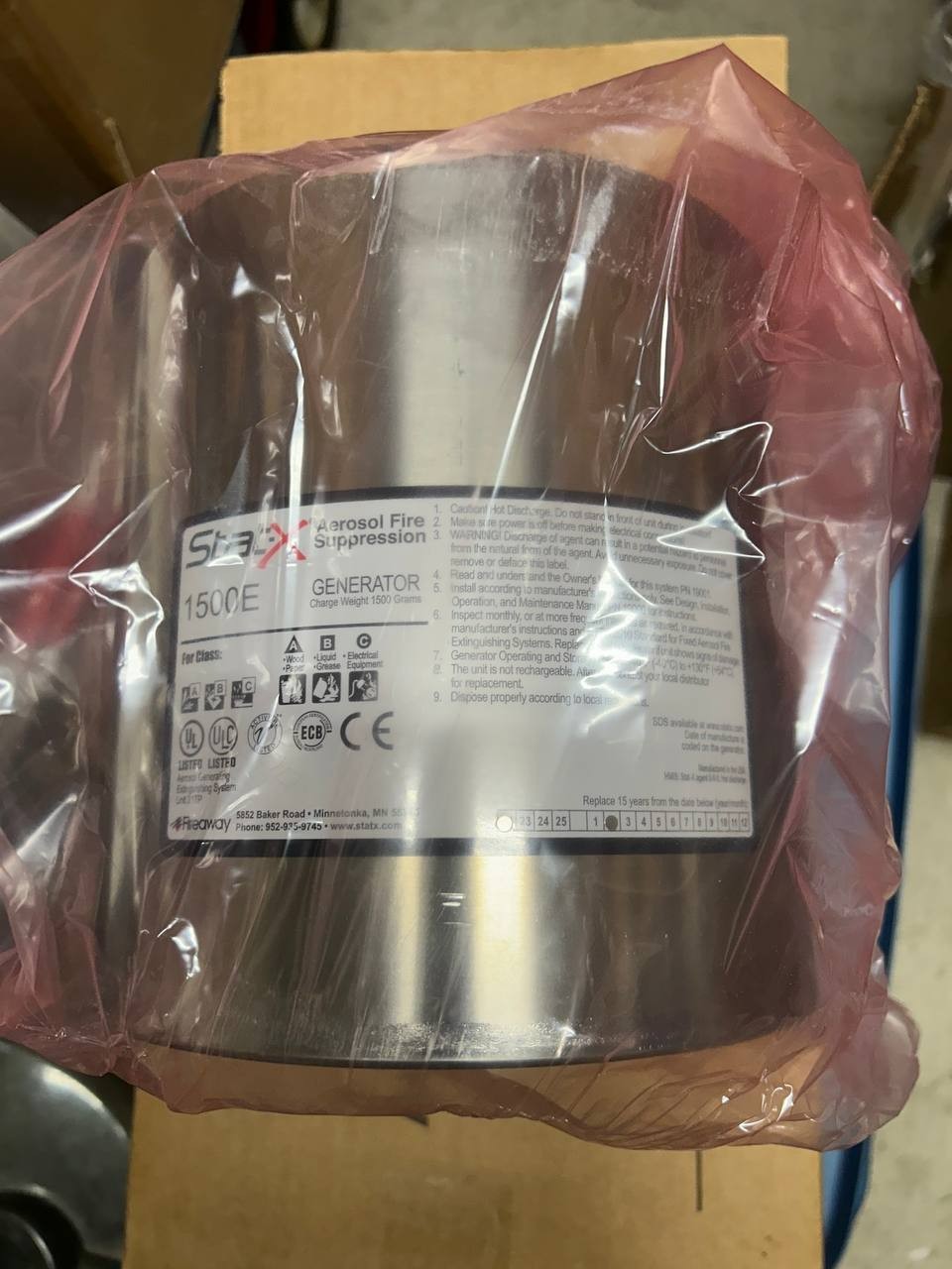 Stat-X 1500E Aerosol Fire Suppression Generator 1500g – New Open Box. #4