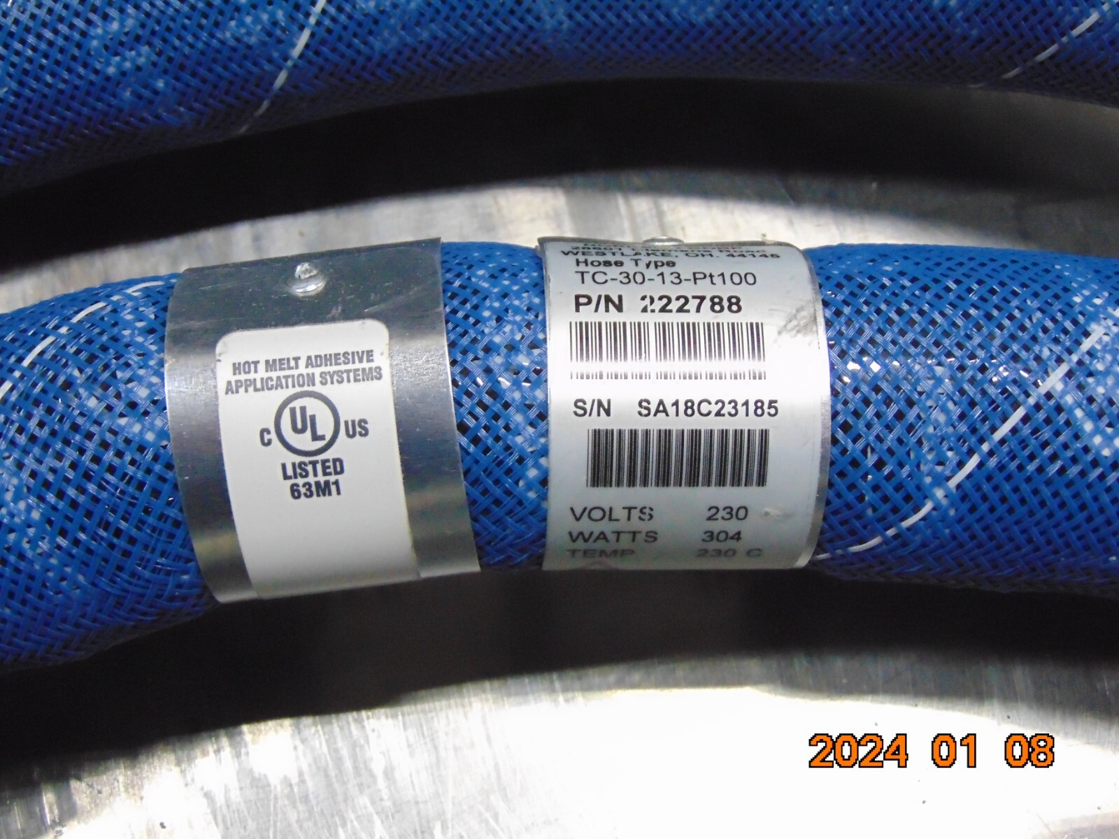 Nordson 222788 HOSE TC-30-13-PT100 230V 304 WATTS