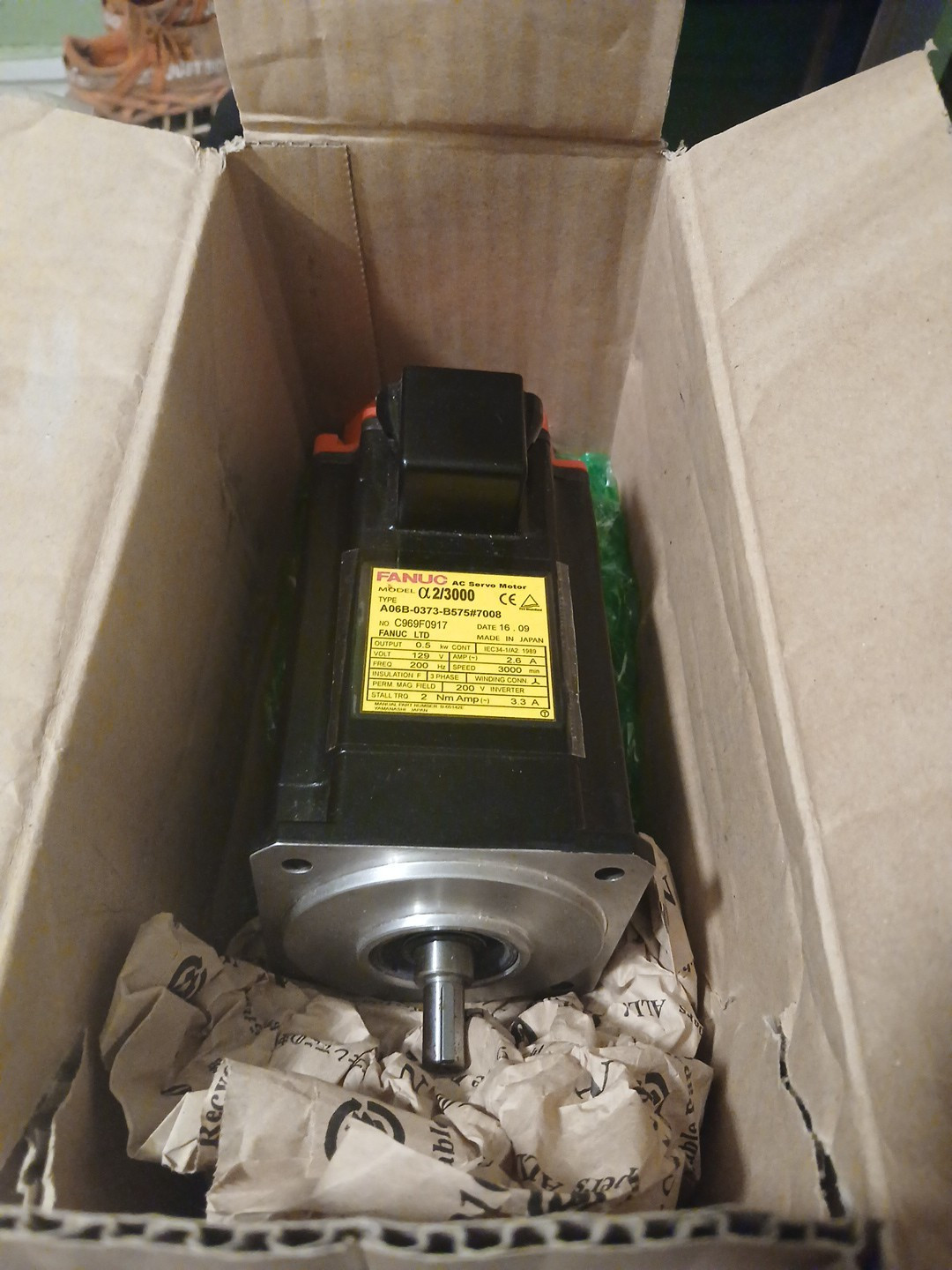 FANUC A06B-0373-B575#7008 Motor W Pulsecoder Straight Shaft Keyway NEW IN BOX