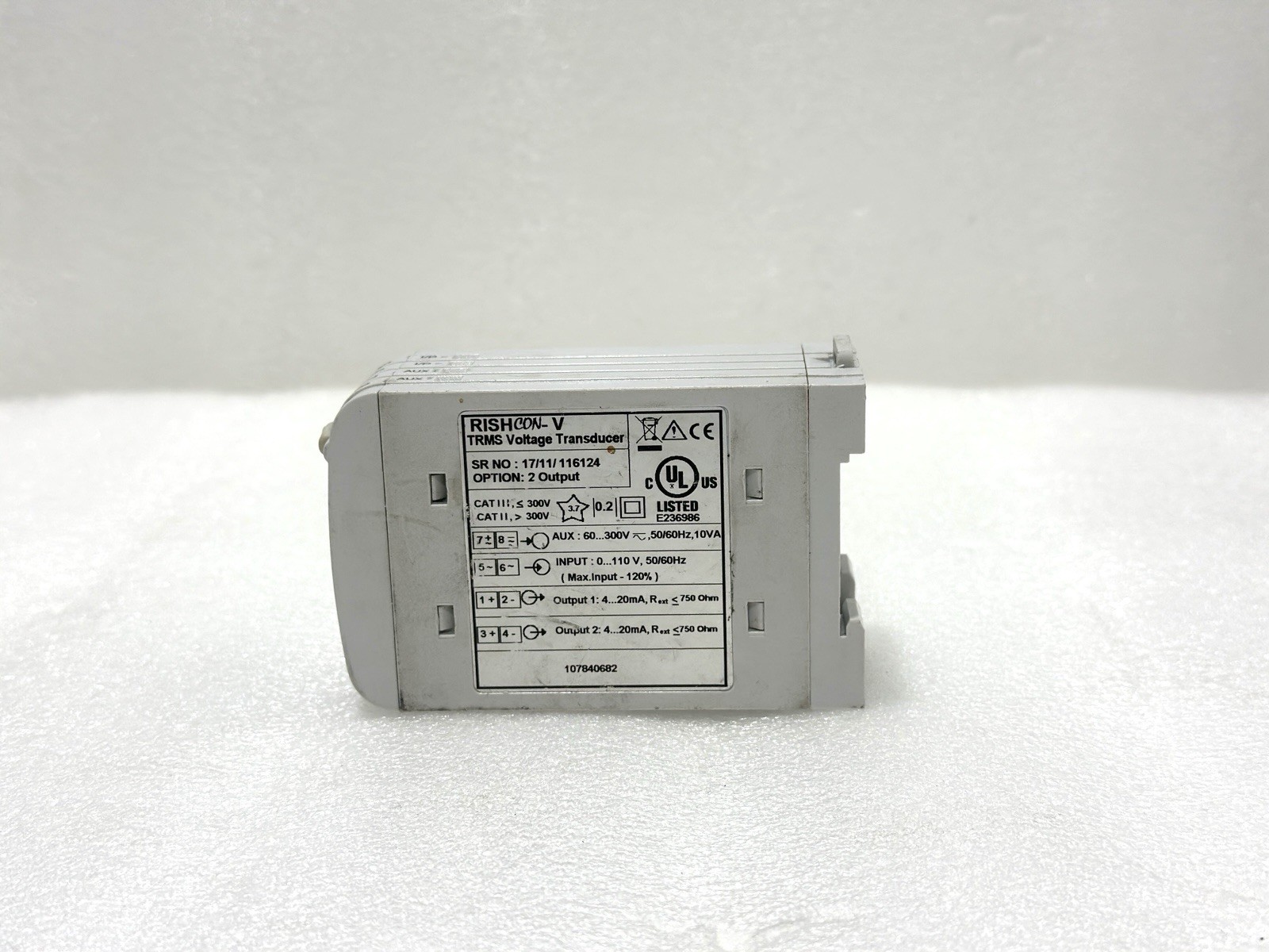 RISHABH RISH CON-V TRMS VOLTAGE TRANSDUCER 2 OUTPUT