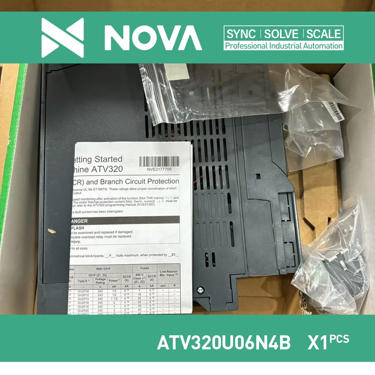 1pc New Schneider Altivar Machine ATV320 0.55kW Book VFD 380-500V ATV320U06N4B