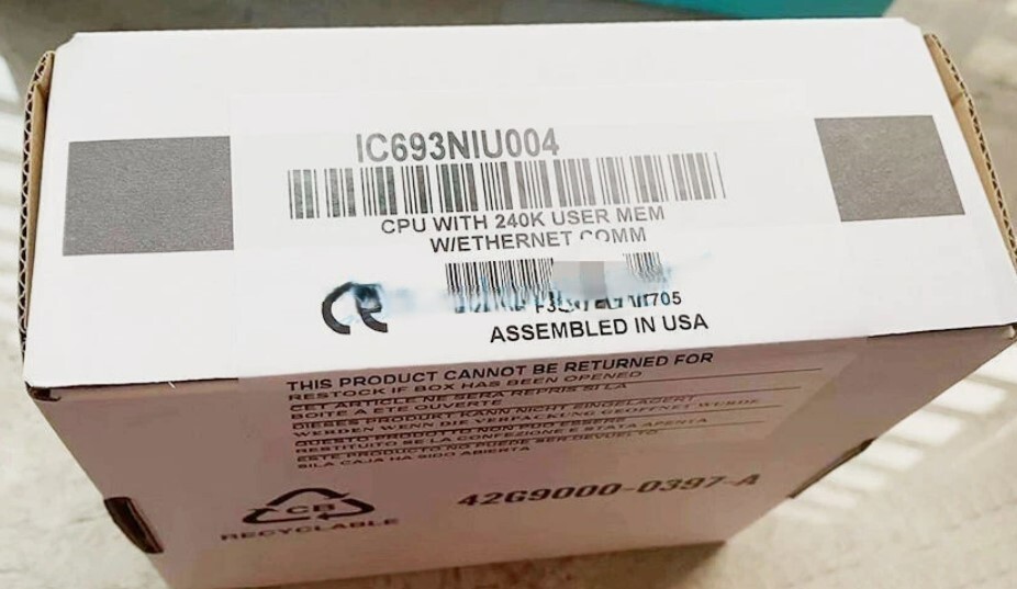 New In Box GE IC693NIU004 Fanuc CPU Module with User Memory w/ Ethernet PLC