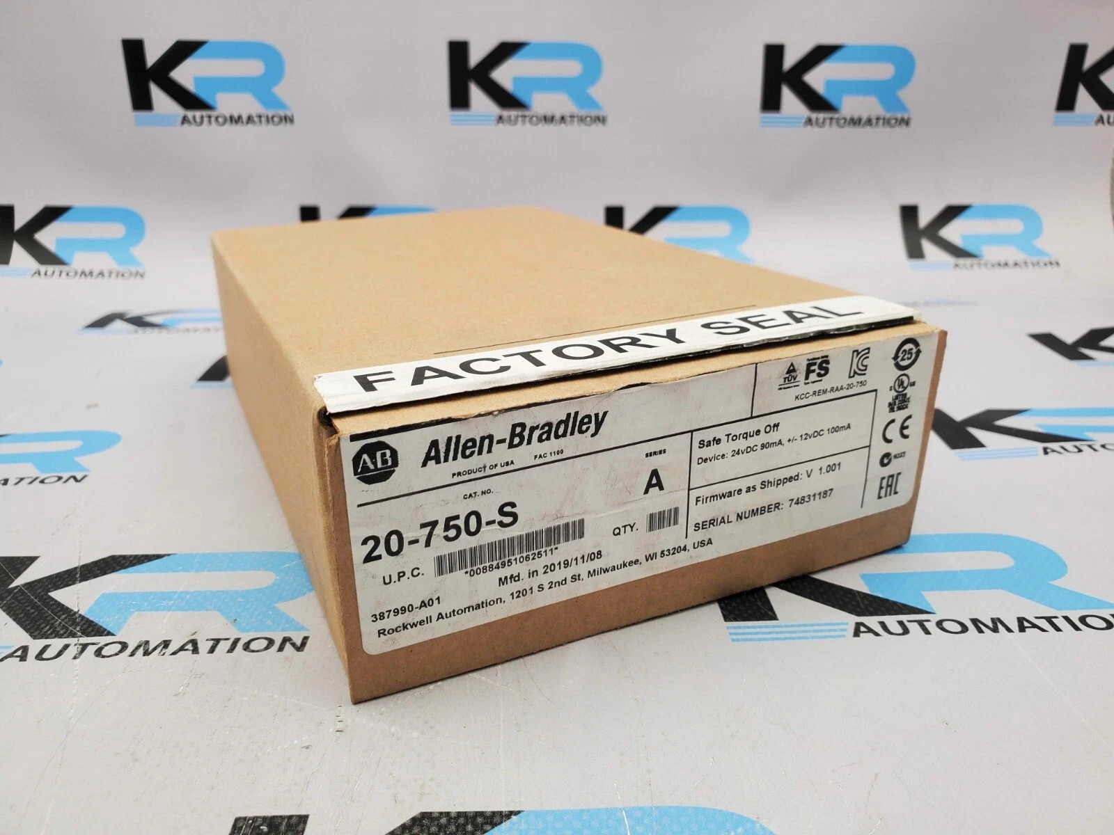 Surplus Pre-Owned Allen Bradley 20-750-S /A PowerFlex750 Torque Off Opt Module