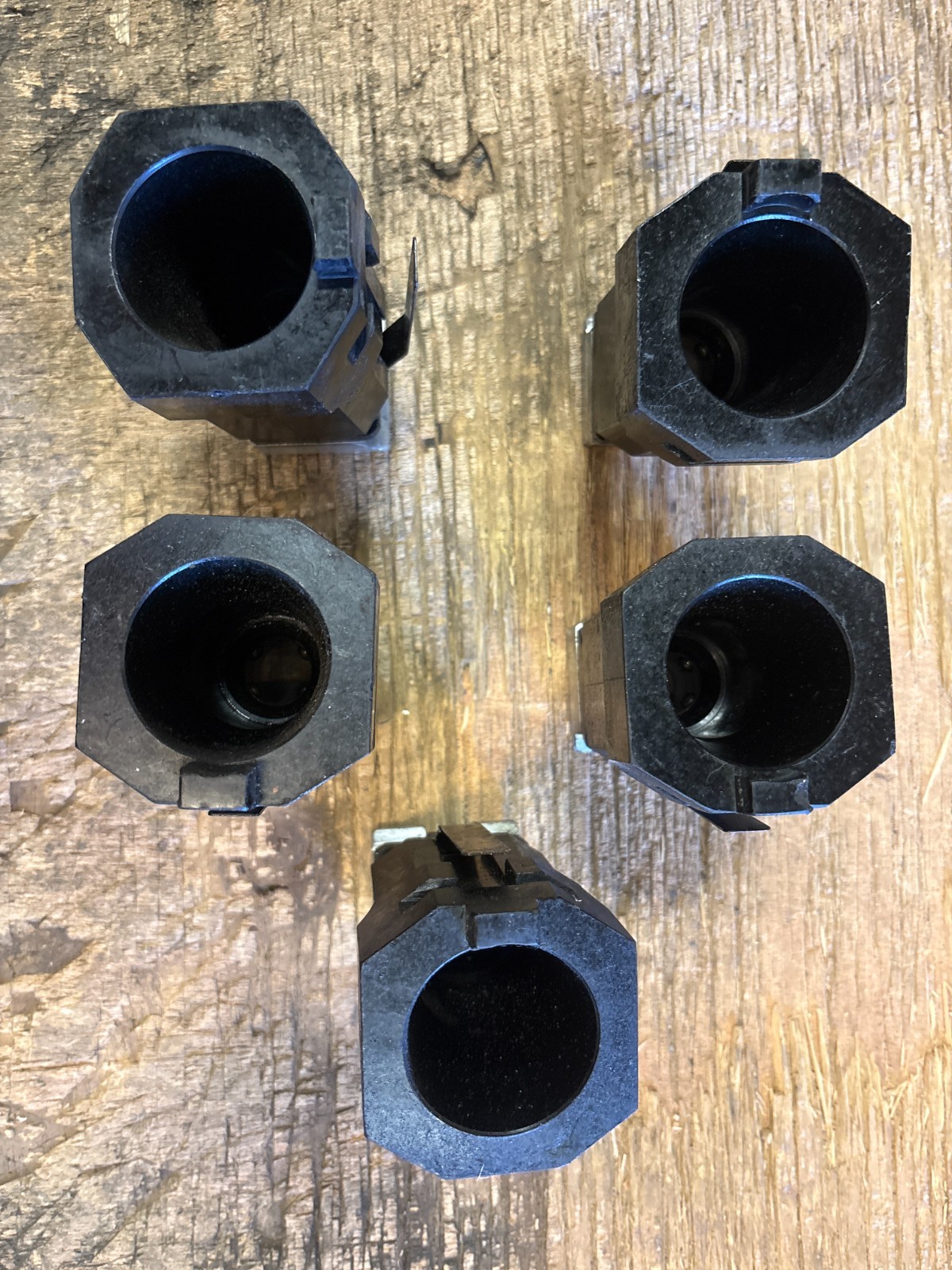Lot of (5) MAKINO A55 DELTA HMC HORIZONTAL MACHINING CENTER_TOOL POD POT HOLDERS