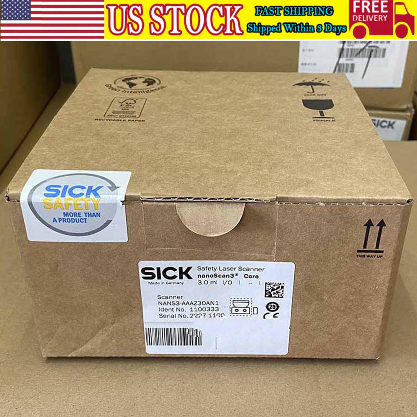 1piece new SICK NANS3-CAAZ30AN1 1100334 Laser Scanner Free ship