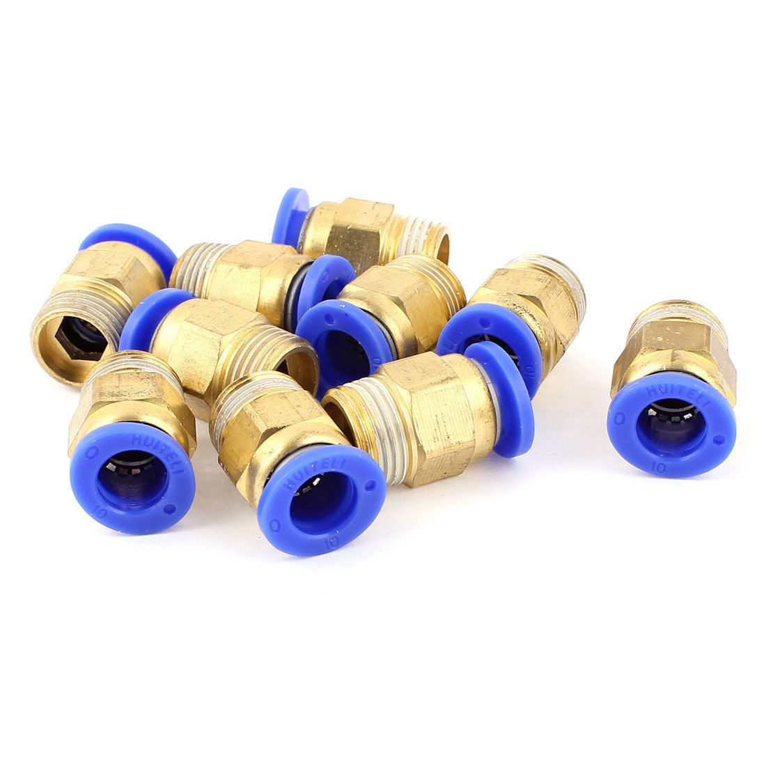 10Pcs Air Line Hose 3/8BSP Male Thread 10mm Tube Quick Release Coupler Fittings✦