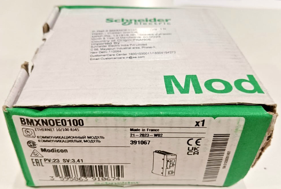 Schneider BMXNOE0100 Modicon Ethernet PLC Communication Module (2023) – NEW BOX