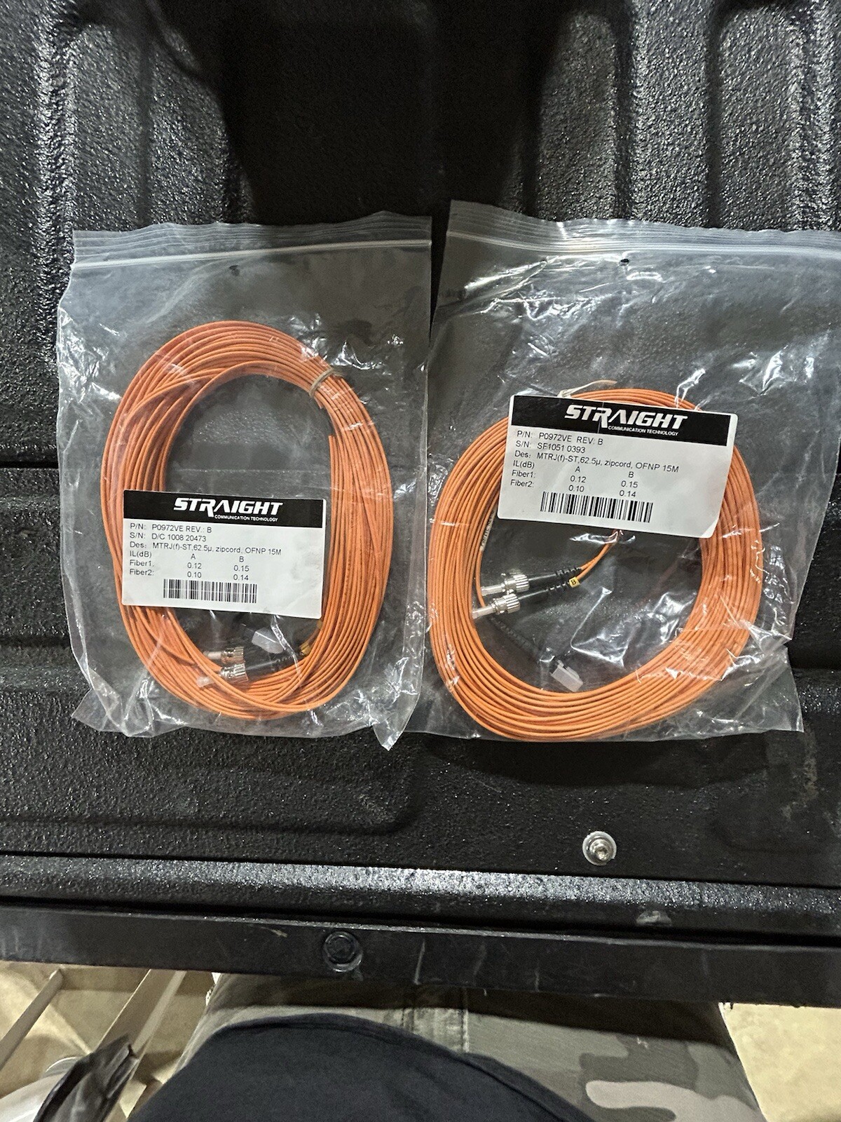 Straight P0972VE MTRJ(f)-ST,62.5 Zipcord,OFNP 15M