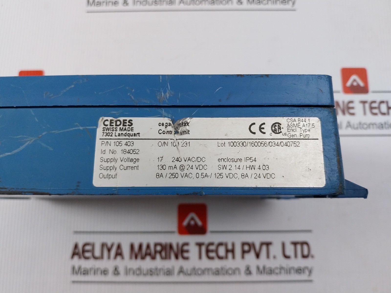 CEDES 105 403 Control Unit 17.. 240 VAC/DC IP54