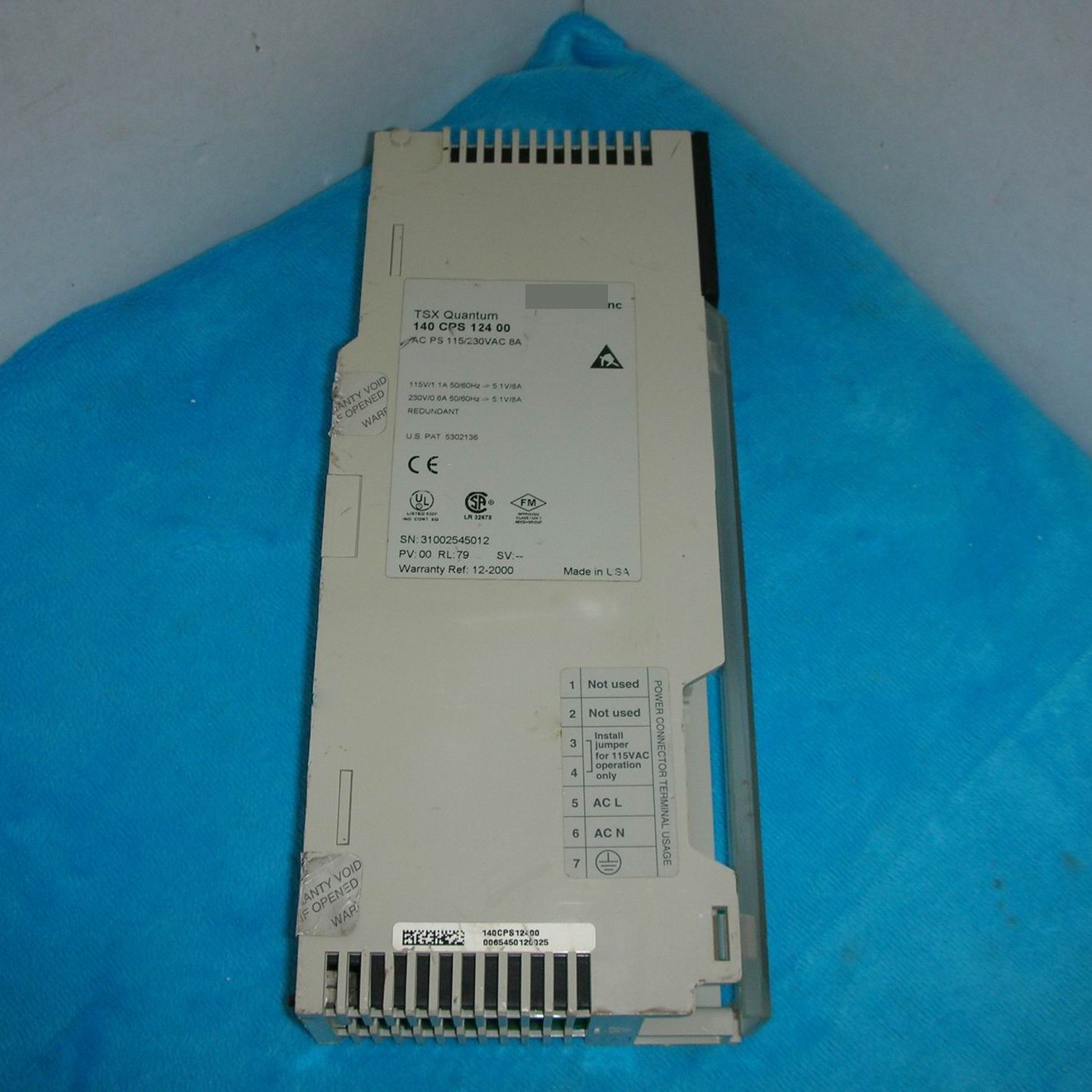 1piece Used Schneider 140CPS12400 Power Supply Module AC 115V 230V Fast Shipping