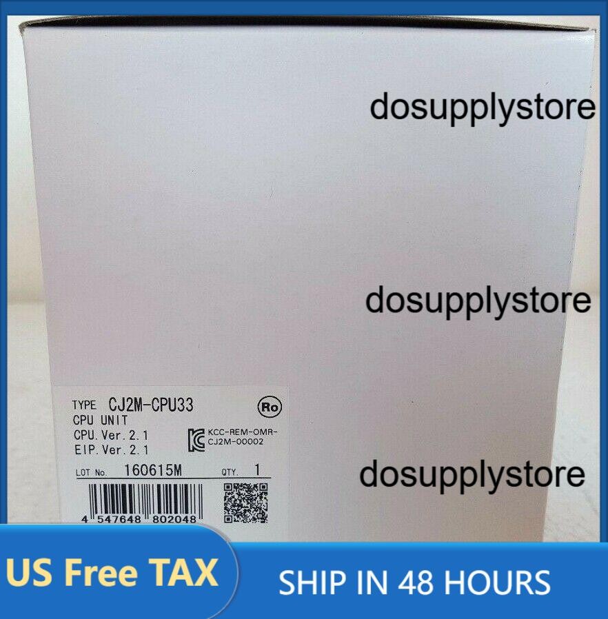 One New Omron CJ2M-CPU33 CPU Unit CJ2MCPU33 In Box Fast Shipping US Free TAX