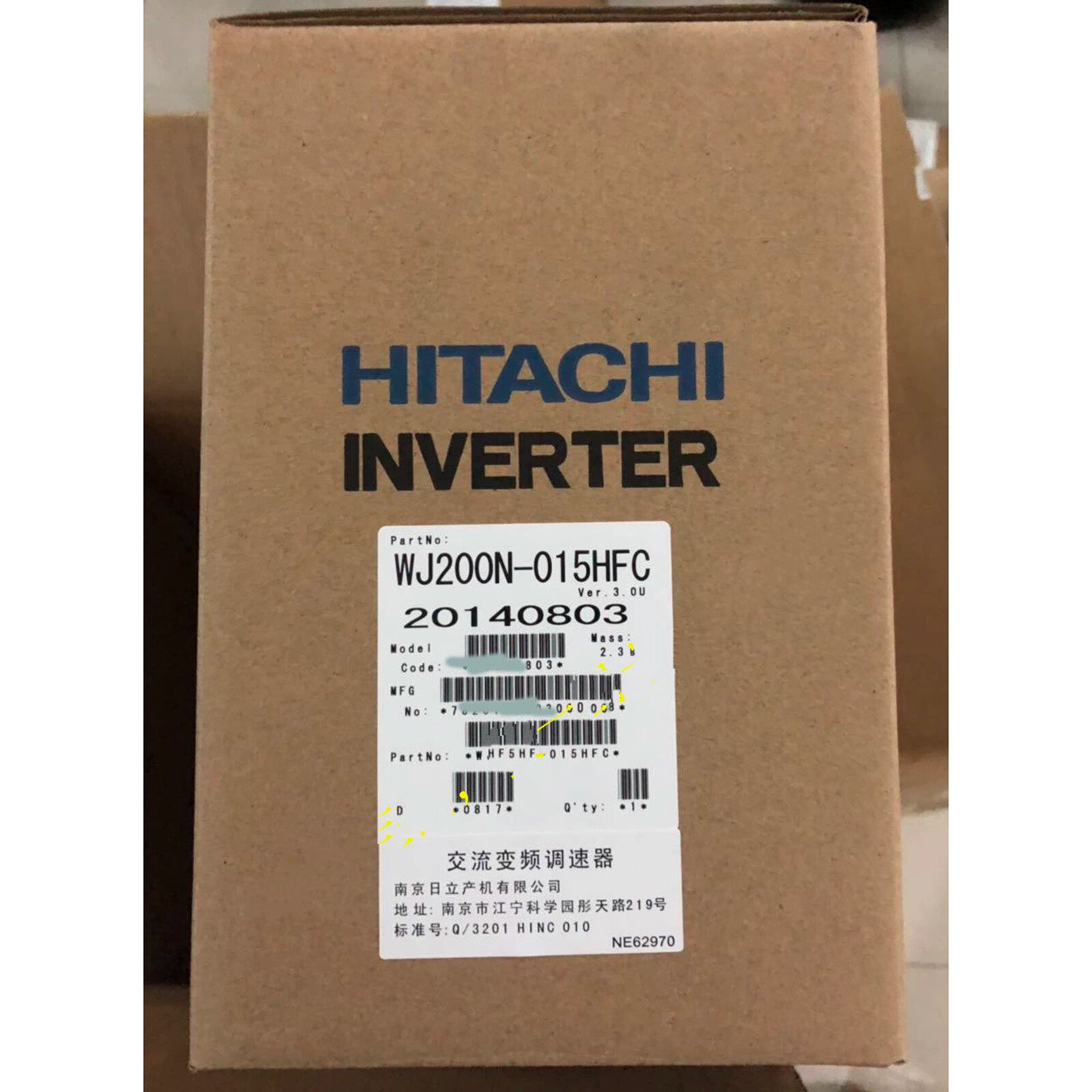 1PC NEW HITACHI inverter WJ200N-015HFC 1.5KW free shipping #YP1