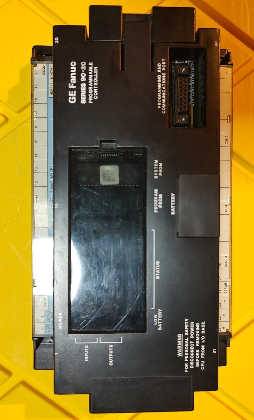 GE FANUC Series 90-20 Programmable Controller IC692MDR541C 24VDC IC692CPU211E
