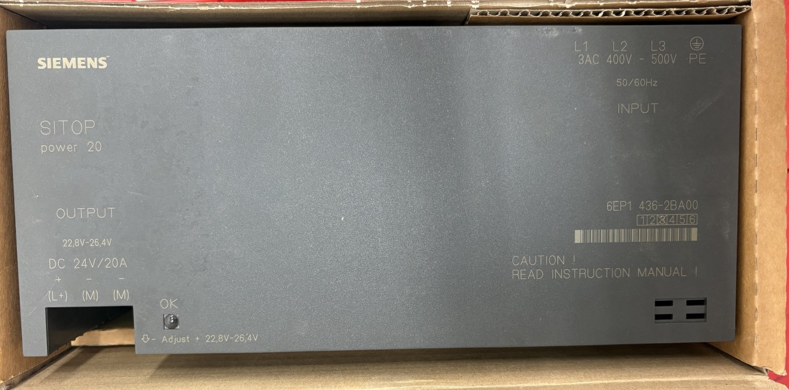 SIEMENS 6EP1436-2BA00 POWER SUPPLY -NEW OPEN BOX