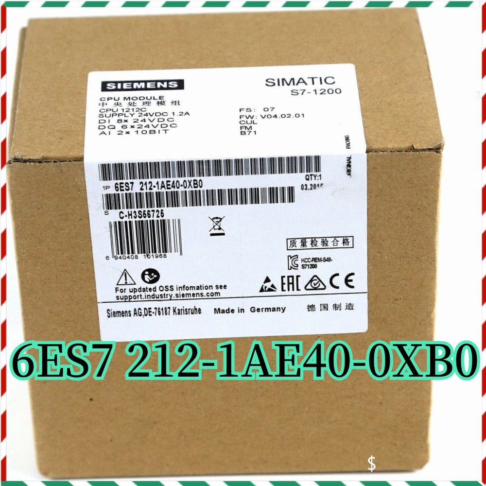 Siemens 6ES7212-1AE40-0XB0 S7-1200 CPU 1212C Compact PLC Module New In Box