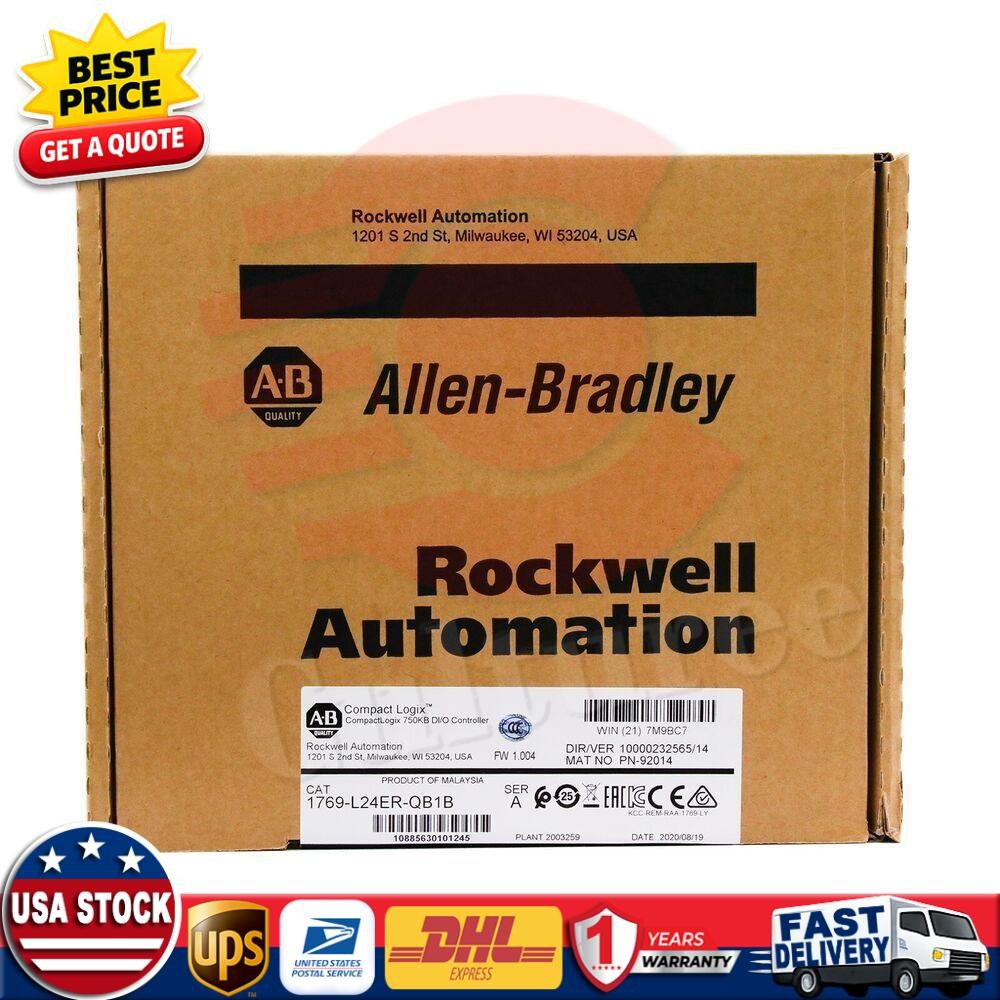 Allen-Bradley CompactLogix 1769-L24ER-QB1B 750KB DI/O Controller 1769L24ERQB1B