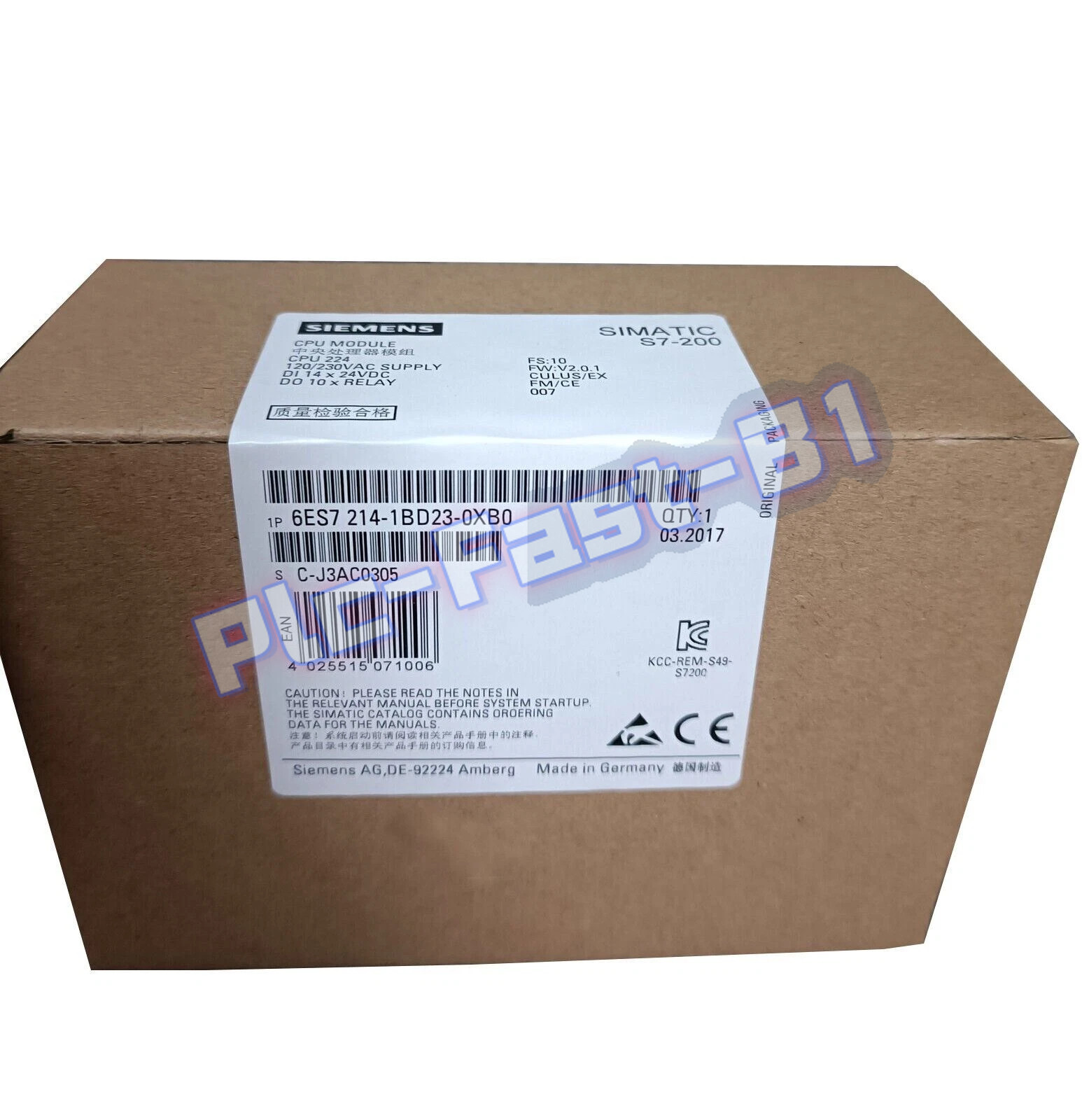 1PC NEW 6ES7214-1BD23-0XB0 SIEMENS CPU Central Processing Unit 6ES7 2141BD230XB0