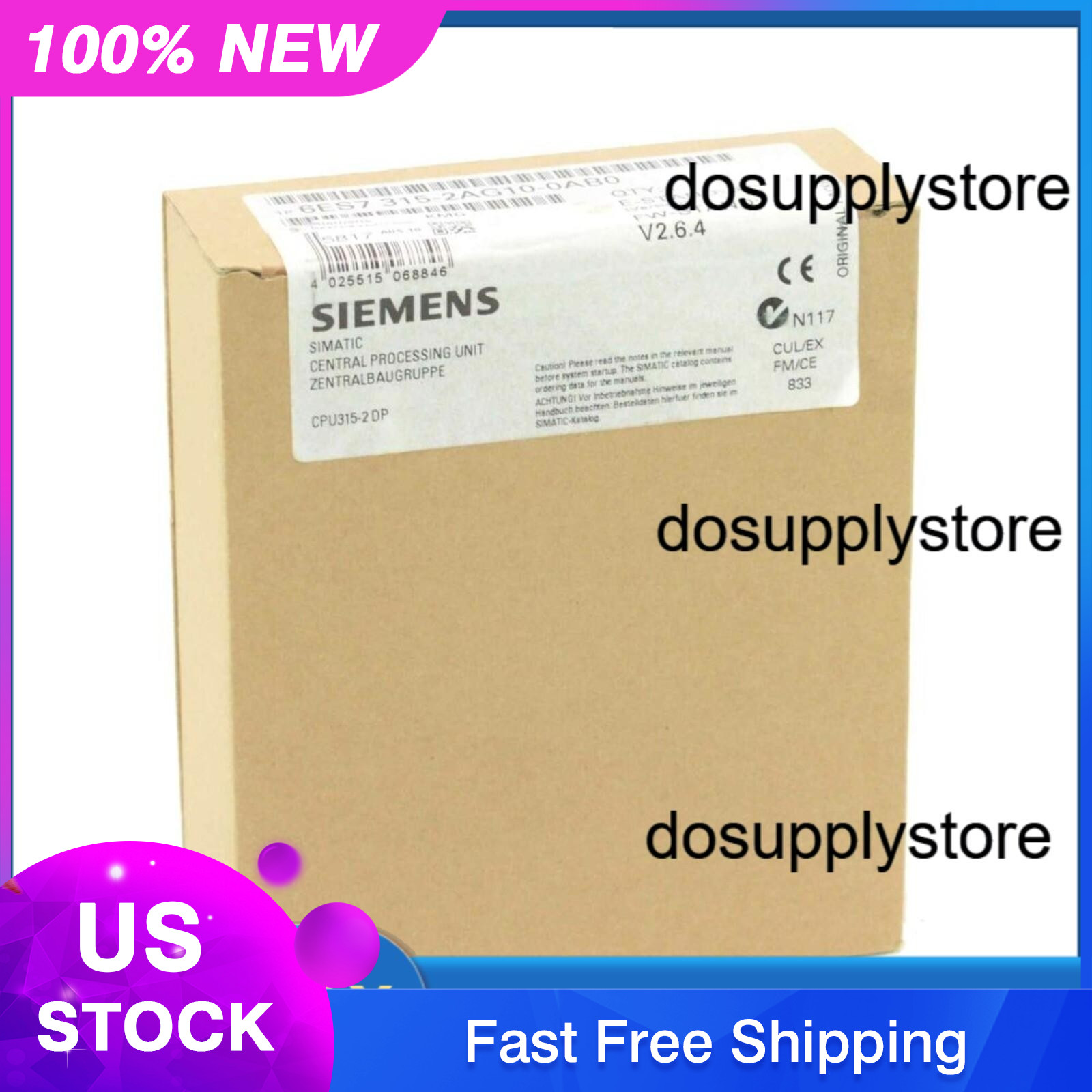 Siemens Simatic CPU 315-2DP 6ES7315-2AG10-0AB0 // 6ES7 315-2AG10-0AB0 -new–