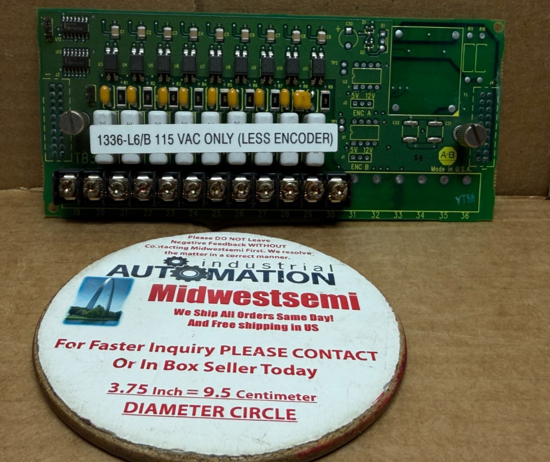 NEW AB 1336-L6/B OPTION CONTROL INTERFACE PCB LESS ENCODER 115VAC ID: 7S108H66