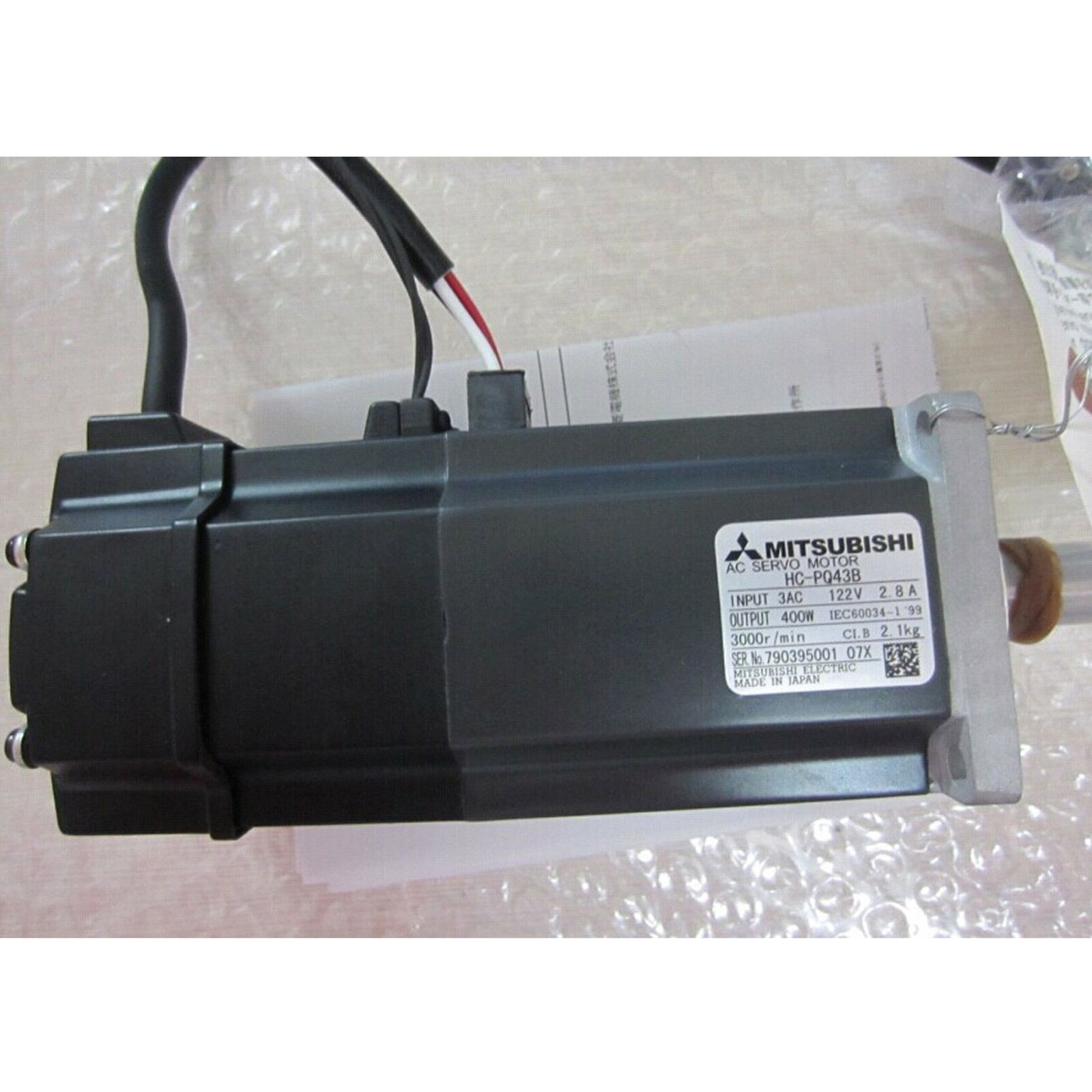1PS Mitsubishi HC-PQ43B HCPQ43B AC Servo Motor Used Free Shipping