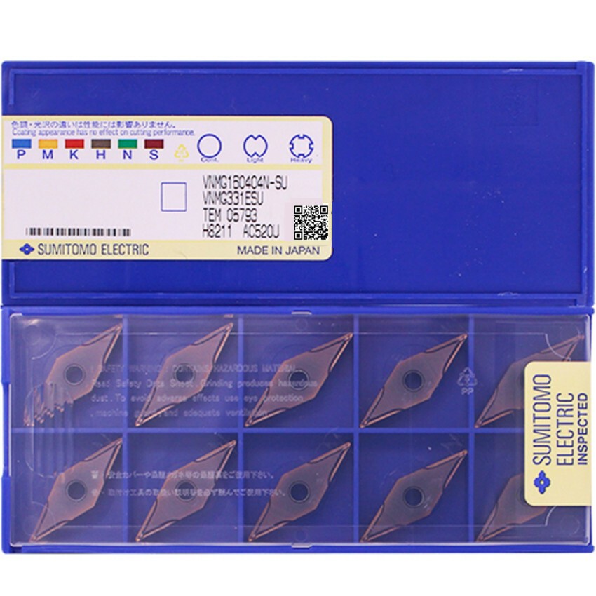 10PCS NEW VNMG160404N-SU AC520U VNMG331ESU Sumitomo CNC Carbide Inserts