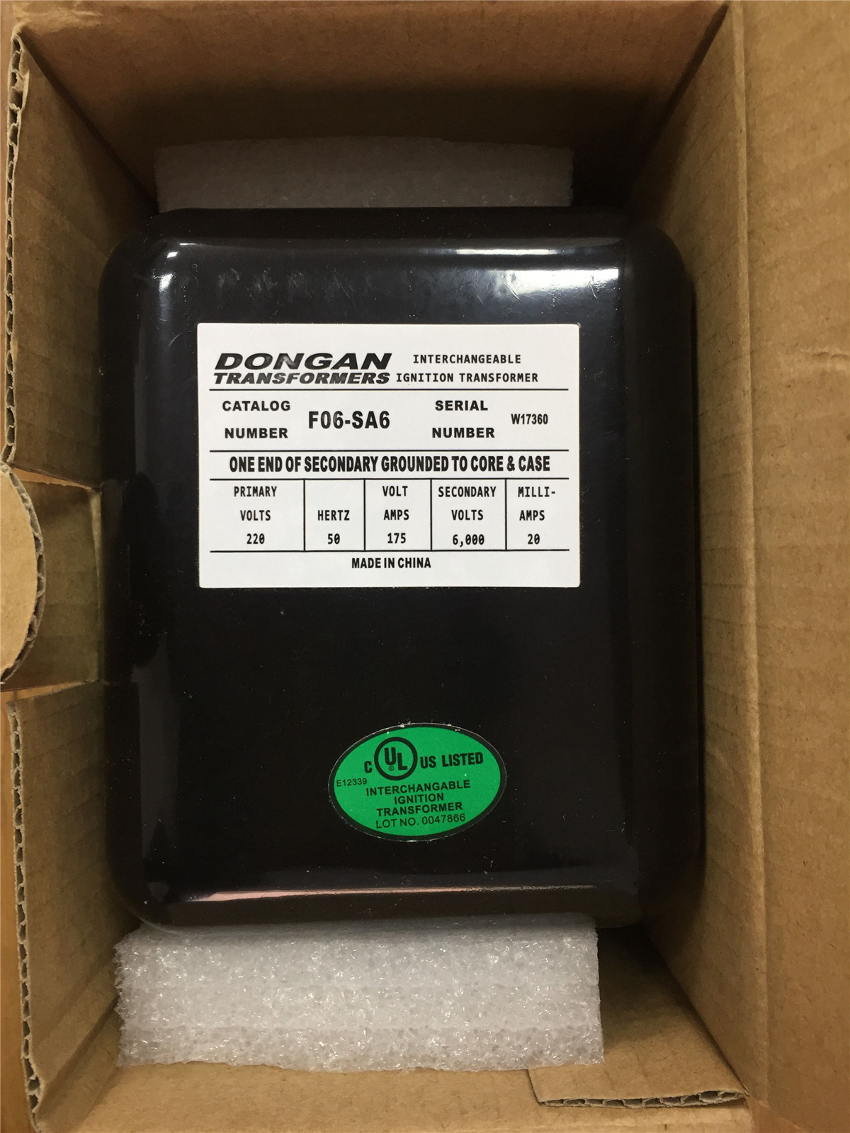 For Honeywell F06-SA6 F06SA6 Ignition Transformer New In Box