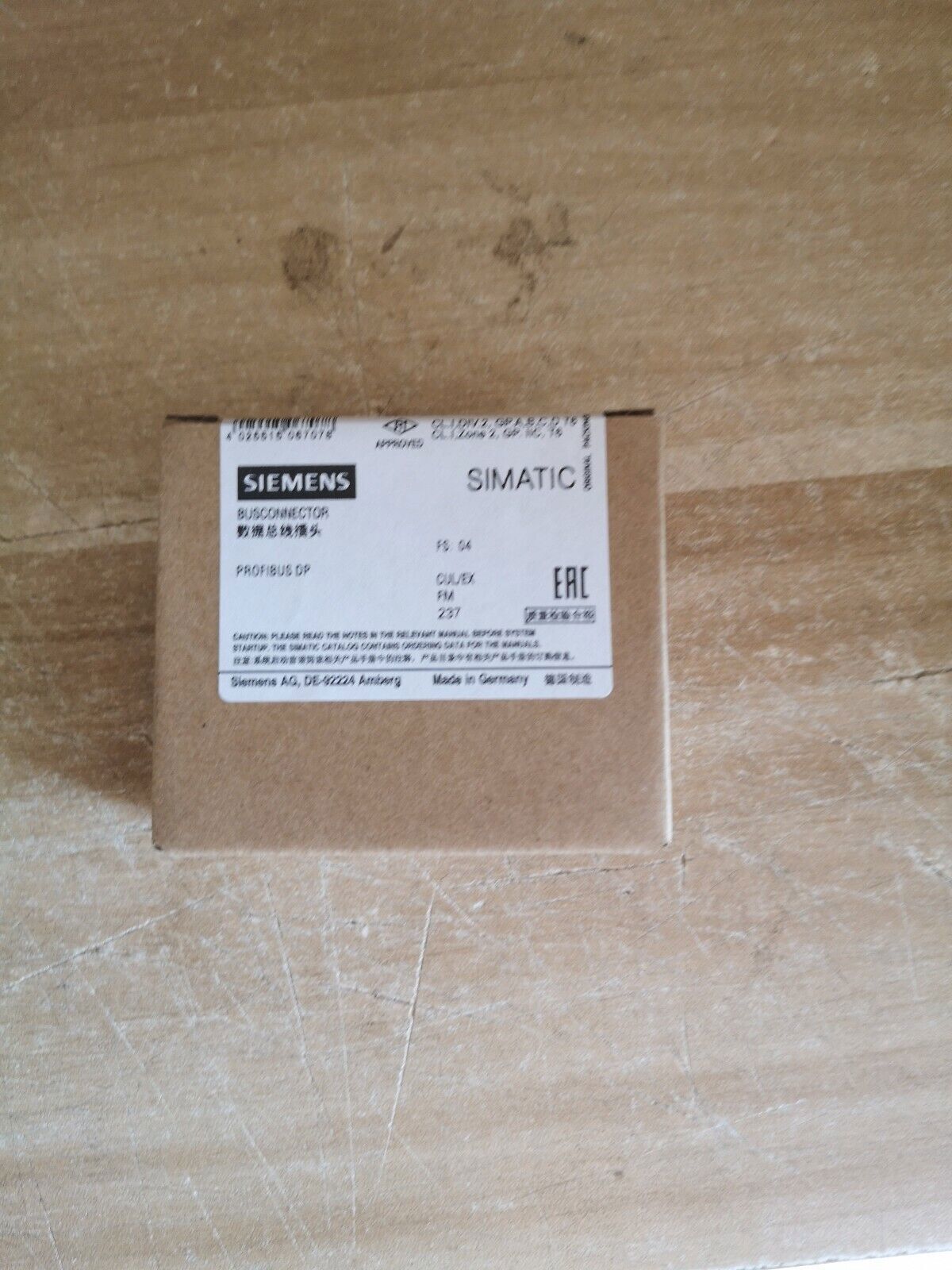 Siemens 6ES7972-0BA12-0XA0 One New 6ES7 972-0BA12-0XA0 In Box Expedited Shipping