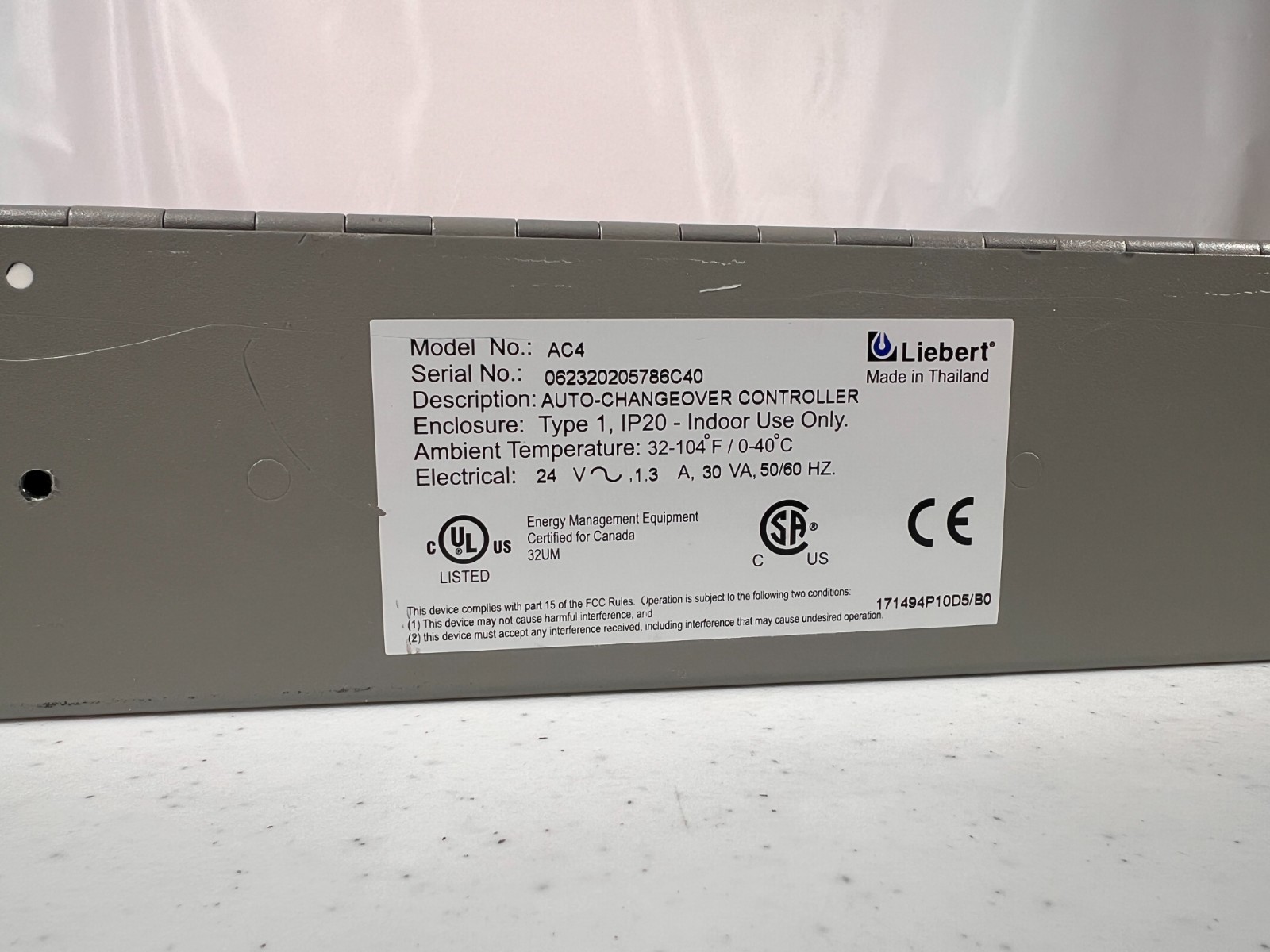 Liebert AC4 Controller Module Switching/ATS Control Industrial
