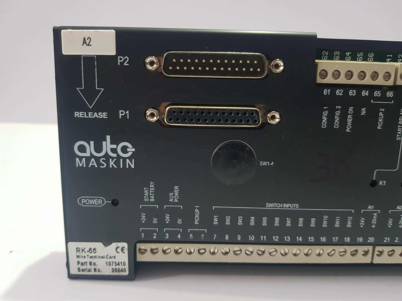 AUTO-MASKIN RK-66 WIRE TERMINAL CARD INTERFACE MODULE 1075410