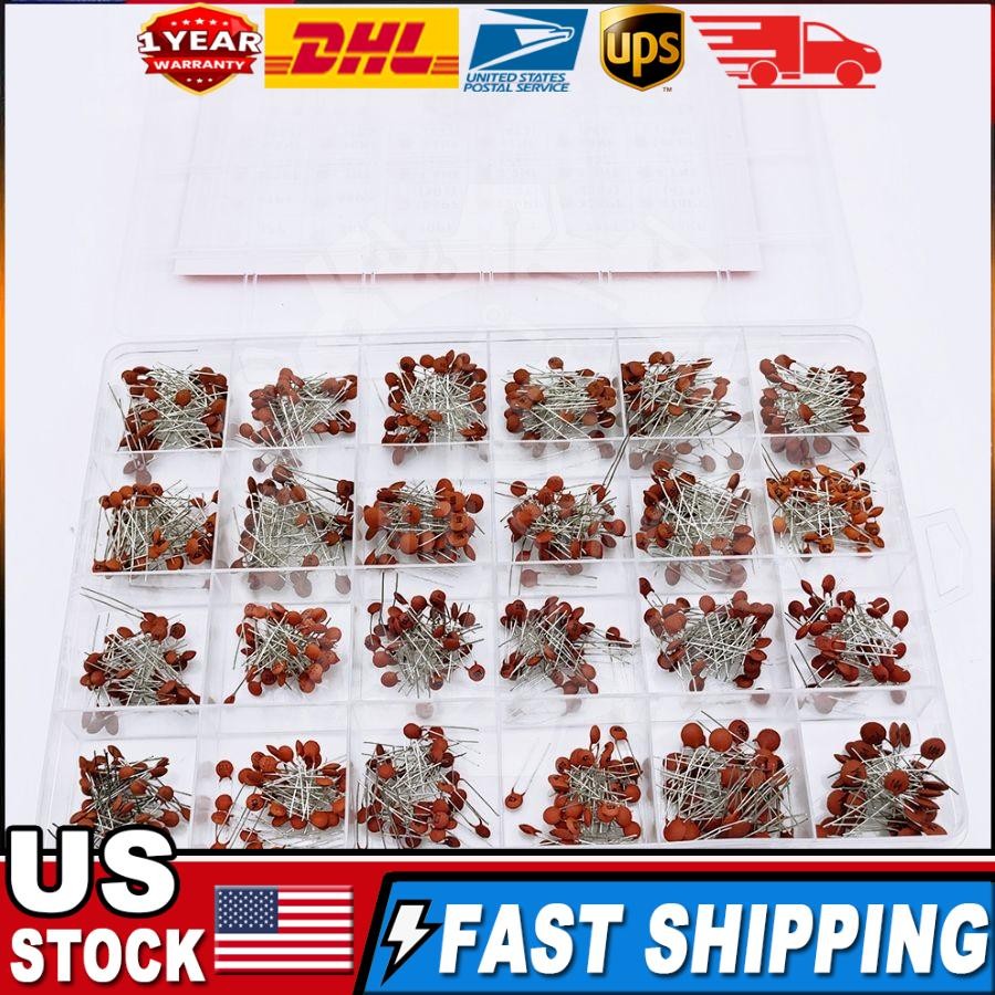 960Pcs/Lot X 2PF-0.1UF 50V 24Value*40Pcs Ceramic Capacitor Assortment Kit US
