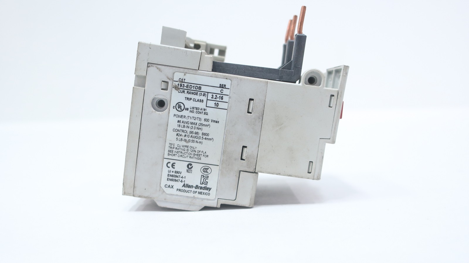 Allen Bradley 193-ED1DB Overload Relay 3.2-16a Ser C