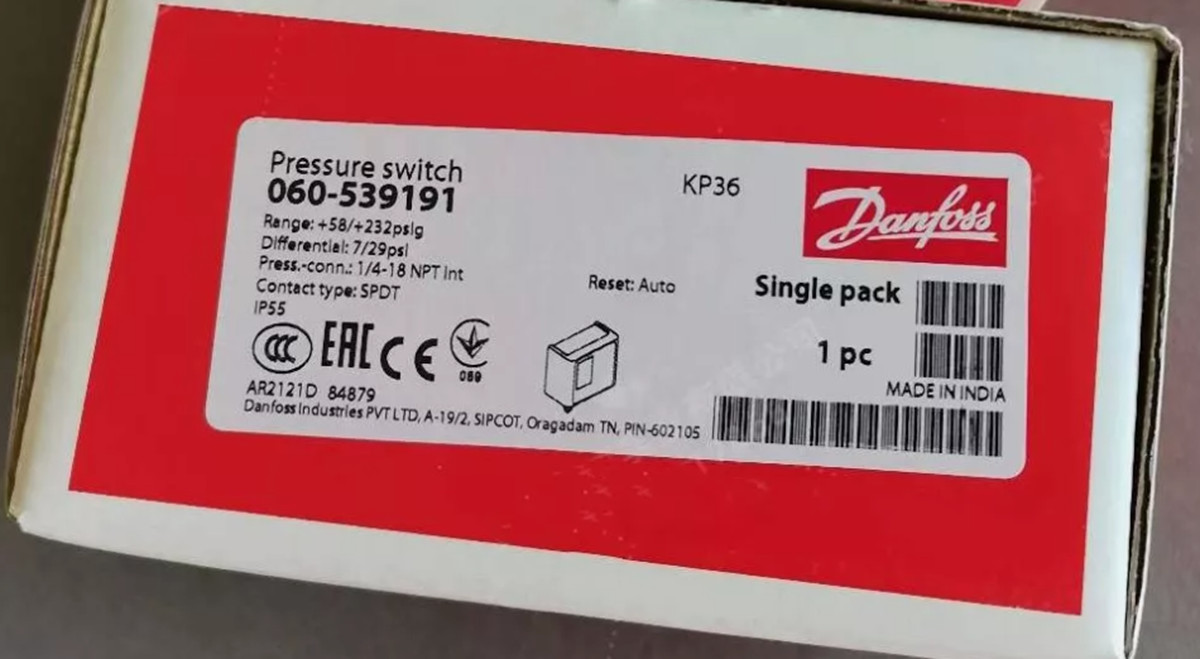New In Box Danfoss KP36 060-539191 Pressure switch Free shipping us free tax