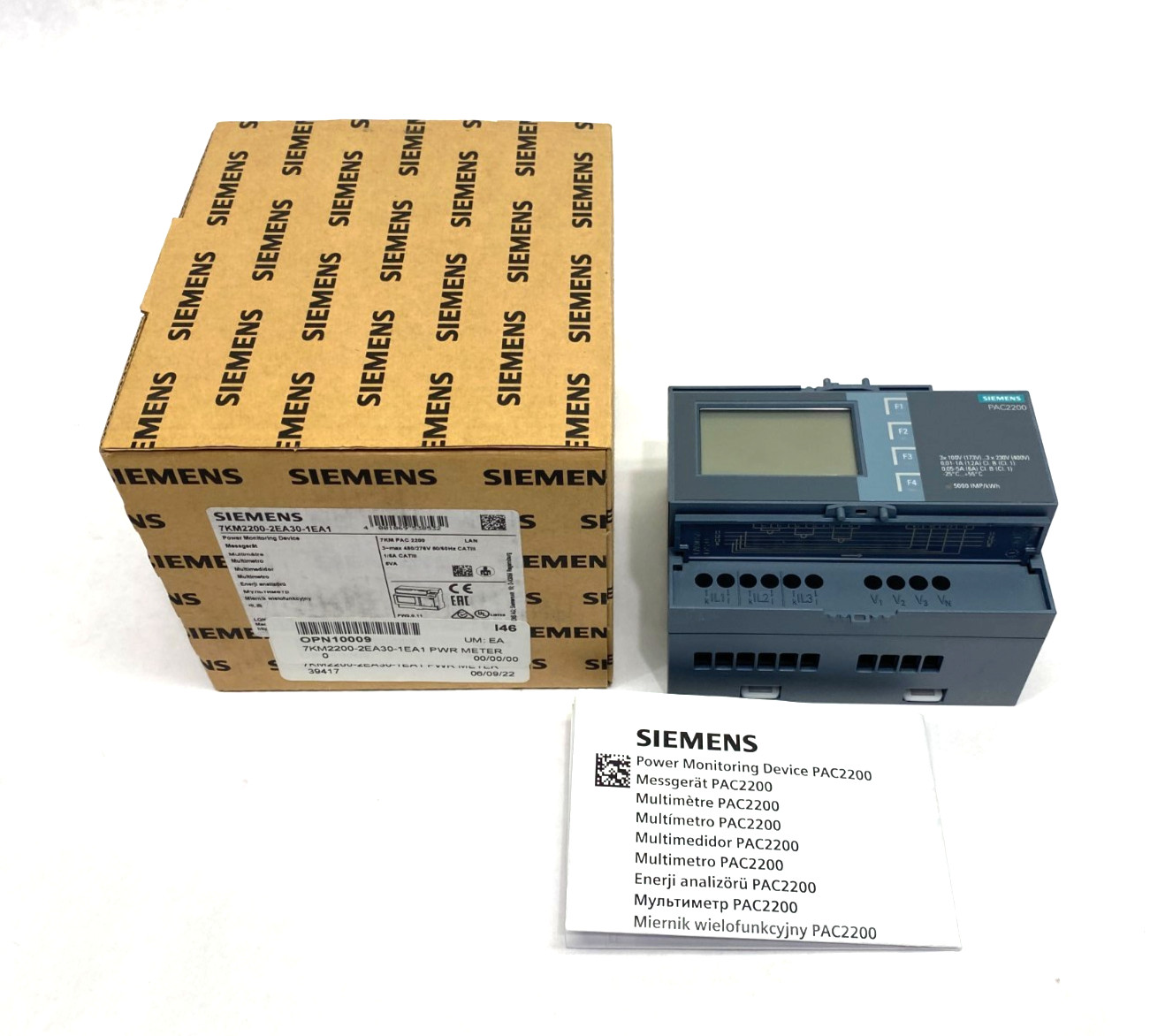 Siemens 7KM2200-2EA30-1EA1 SENTRON Power Monitoring Device 7KM PAC2200